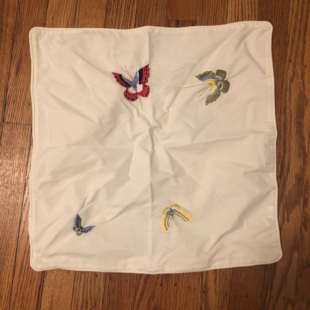 FREE Embroidered butterfly throw pillowcase